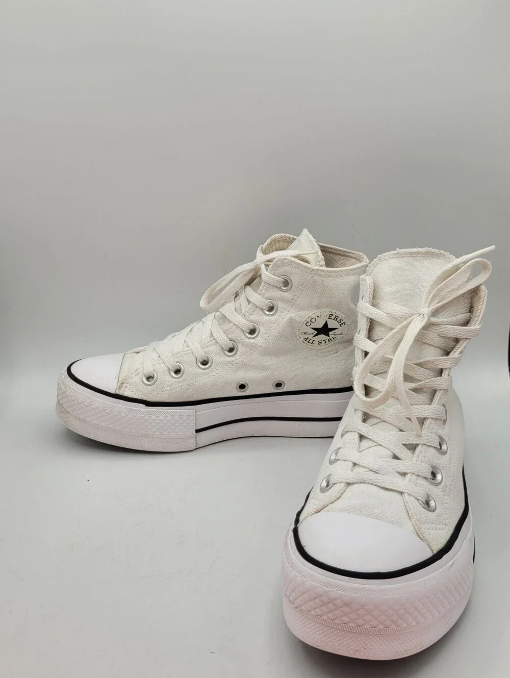 Converse Hightop Platform Shoes Size 5.5 In Womens
